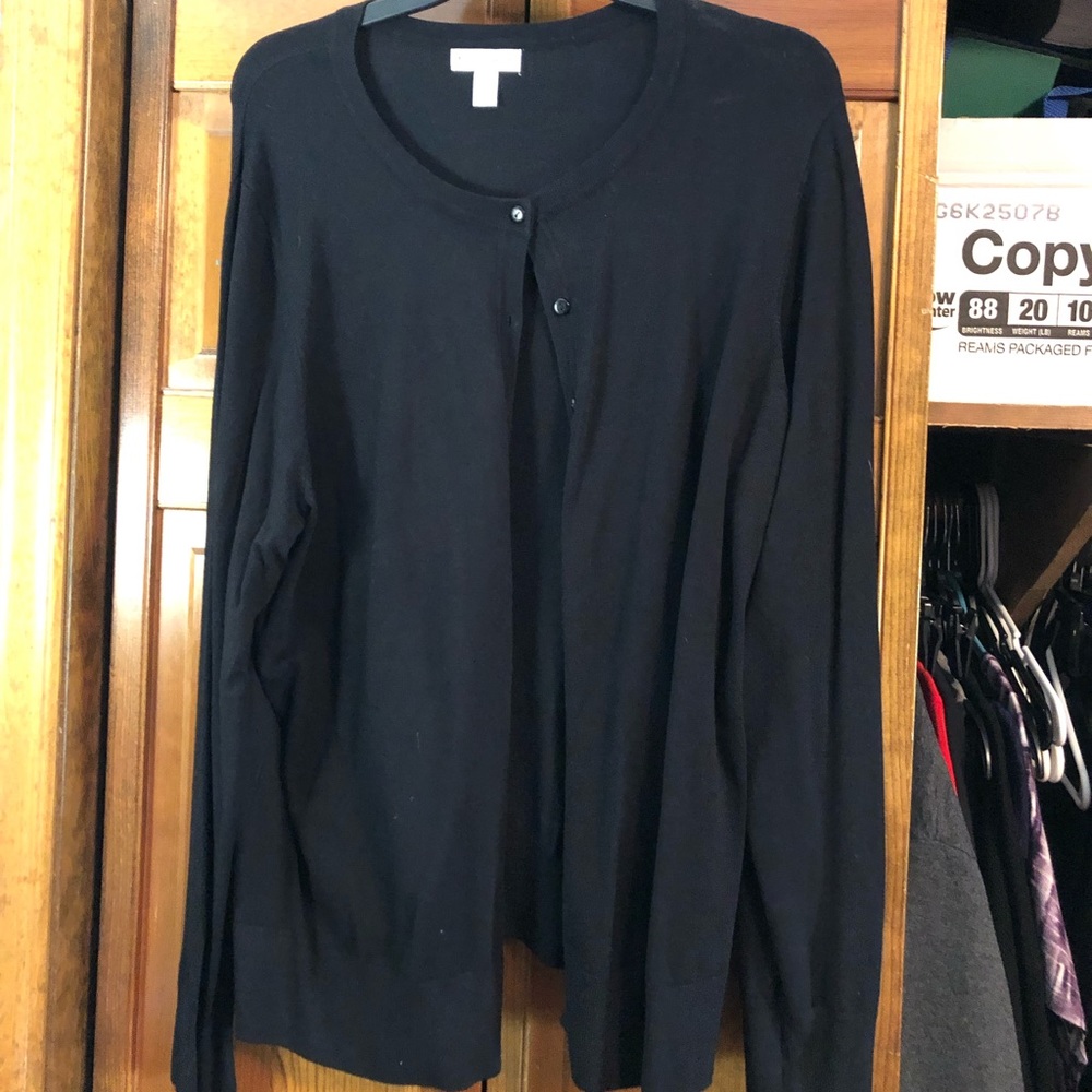 Basic black cardigan